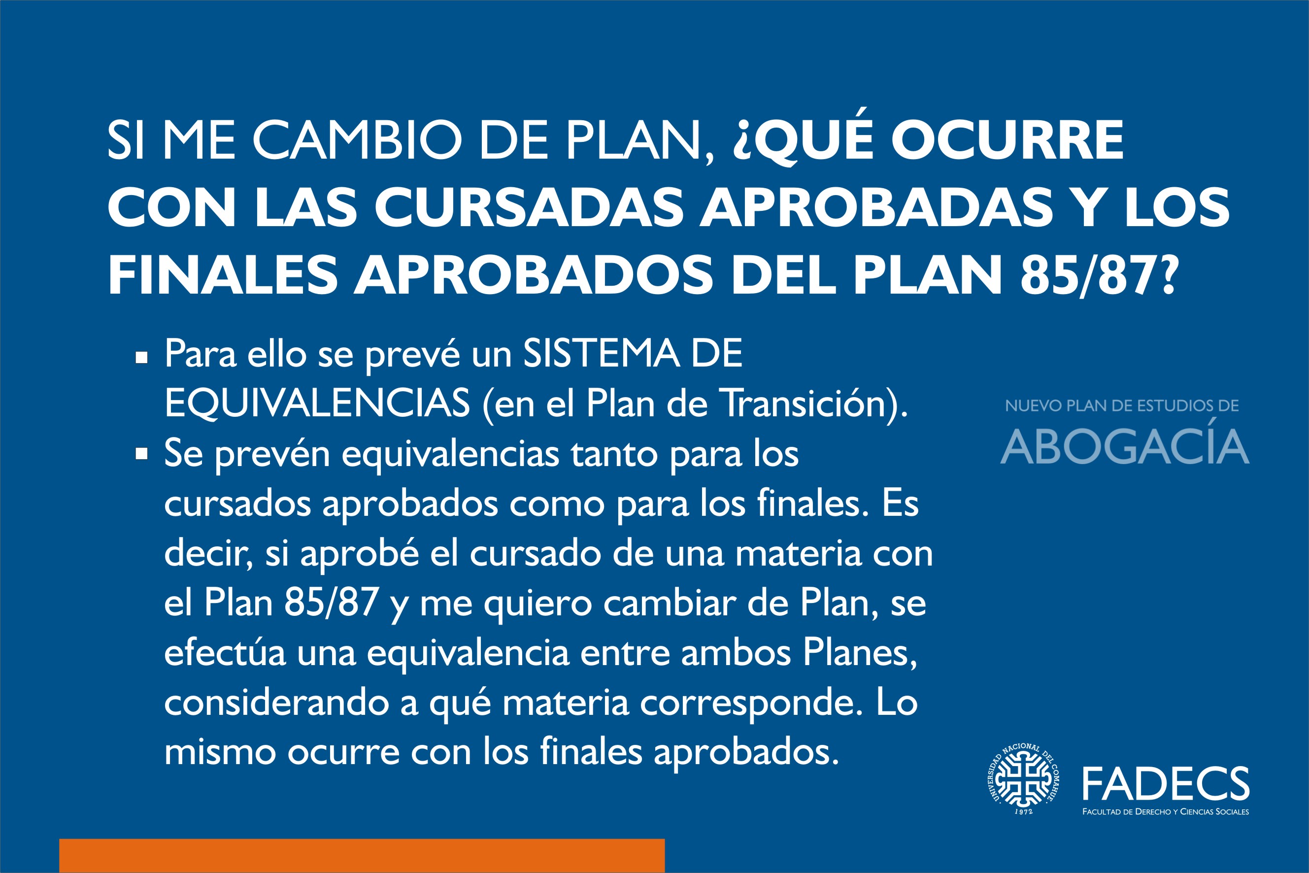 NUEVO PLAN DE ESTUDIOS DE ABOGACÍA